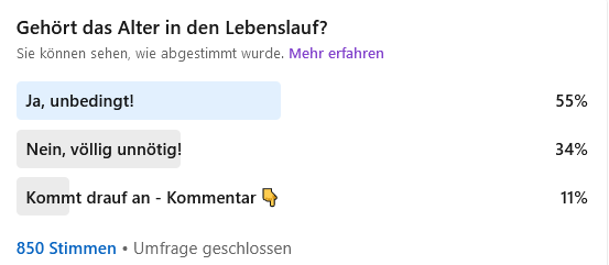 Gehört das Alter mit 50+ in den Lebenslauf?